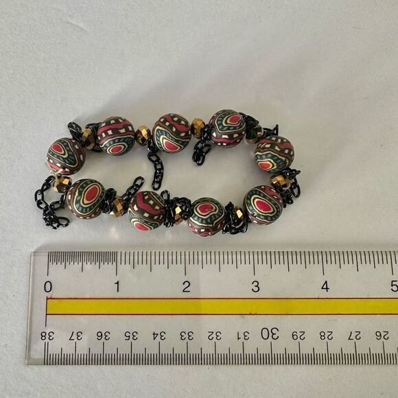 Colorful chain beaded bracelet - Picture 5 of 5